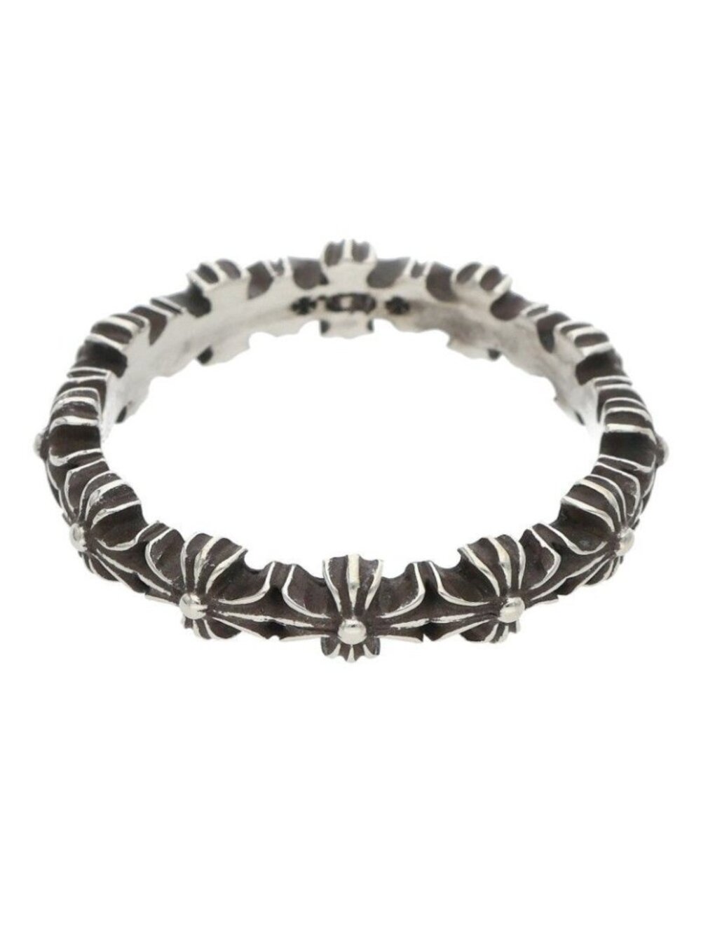 Chrome Hearts Tiny CH Pls Band Ech Plus Silver Ring